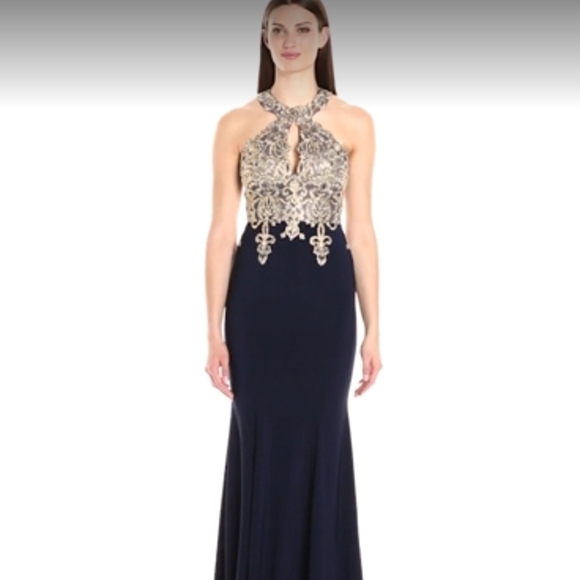 Elegant Black Floor Length Prom Dress size 6 FREE SHIPPING - Picture 5 of 15